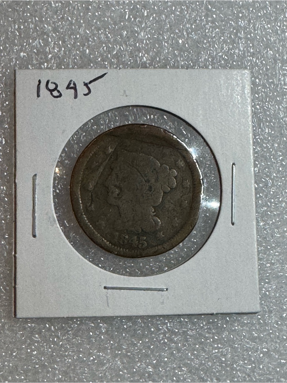 1845 United States 1 Cent Coin (181 Years Old)